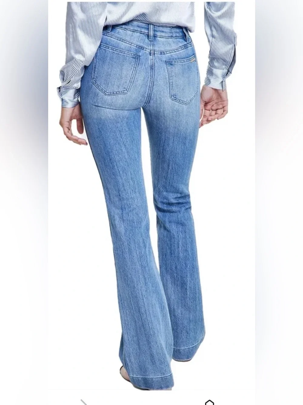 MICHAEL Michael Kors Flare Leg Sailor Jeans in an angel blue wash size 16